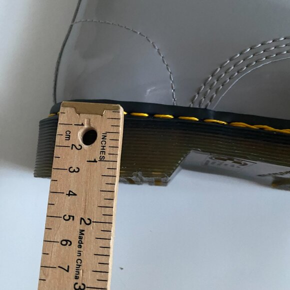 NWT Dr. Martens 1460 Zinc Gray Lamper Patent Leather Women's Boots Size 7 27635 - Picture 15 of 16